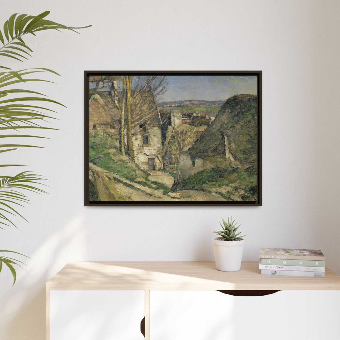 Cézanne, Paul - The House of the Hanged Man, Auvers-sur-Oise (1874) - Matte Canvas, Framed