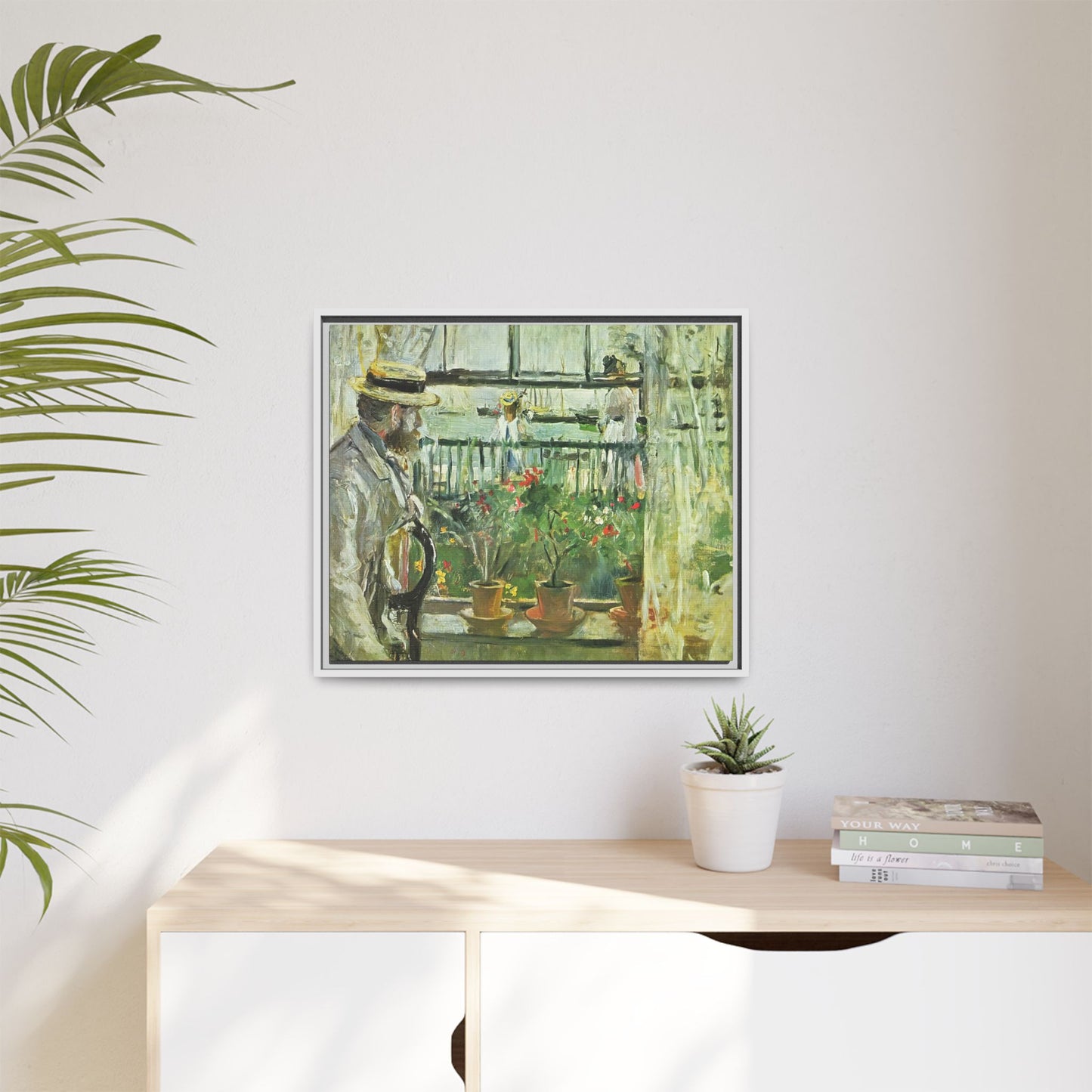 Morisot, Berthe - Eugene Manet on the Isle of Wight (1875) - Matte Canvas, Framed