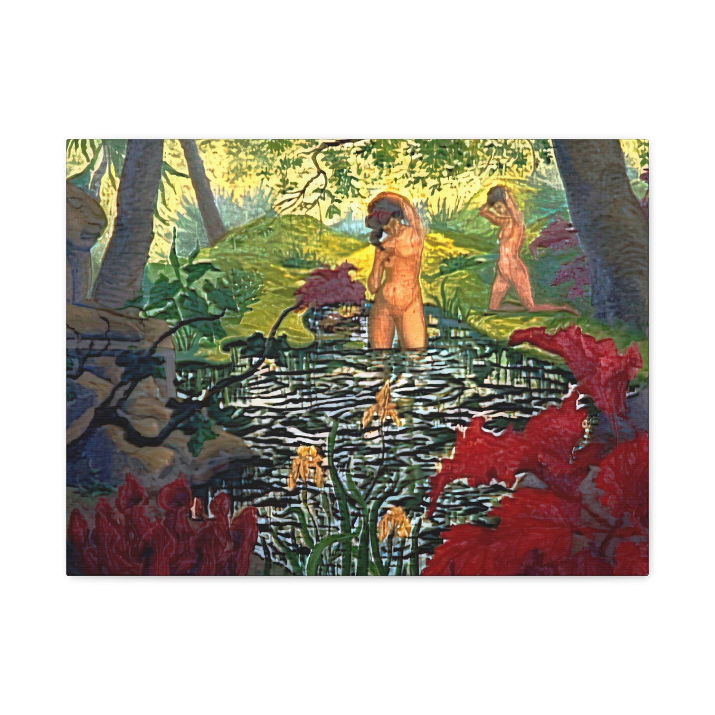 Ranson, Paul - The Lotus Bather (1906) - Canvas Block, unframed