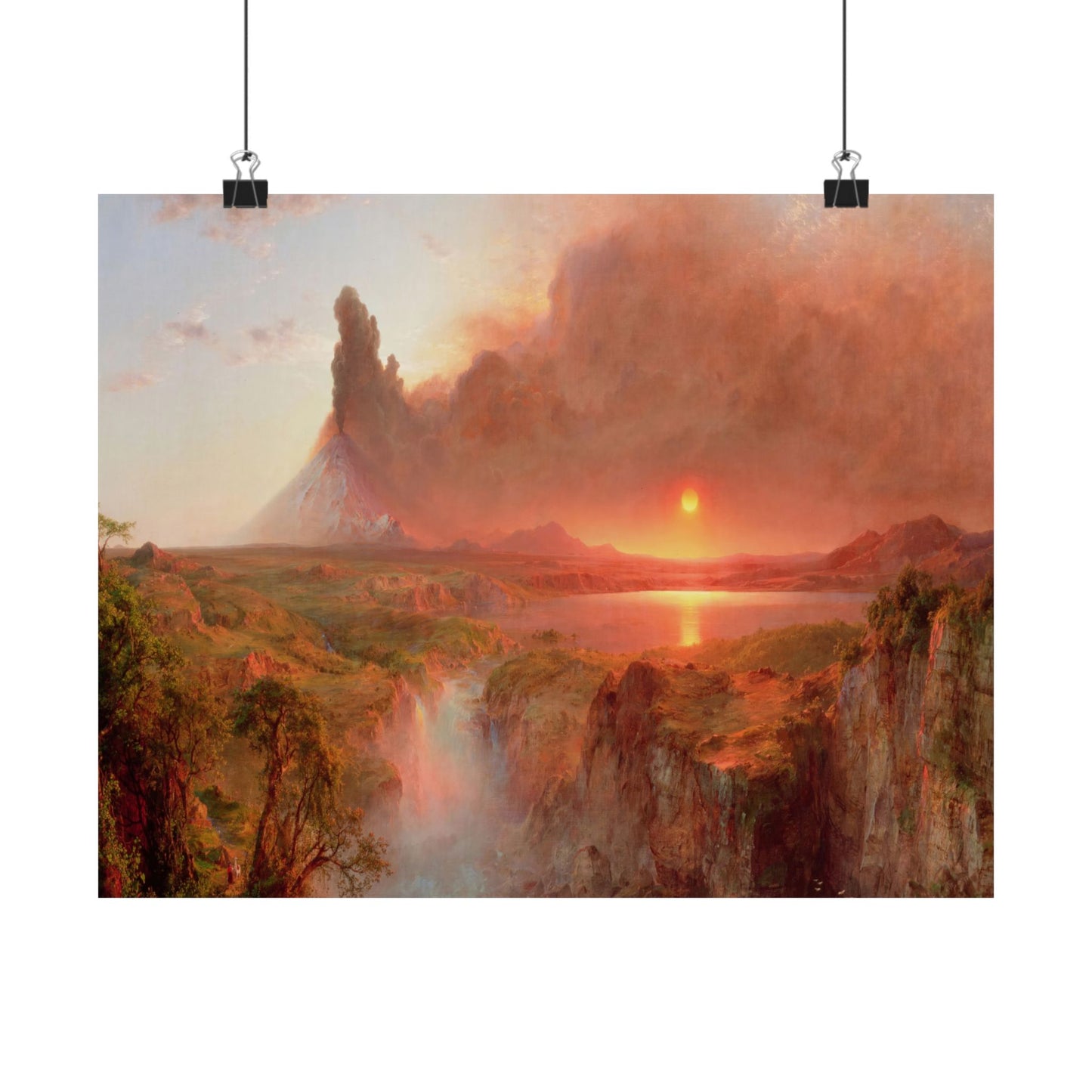Church, Frederic Edwin - Cotopaxi -Eruption (1862) - Satin Posters