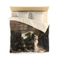Courbet, Gustave - The Painter’s Studio (1855) - Microfiber Duvet Cover