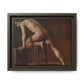 Courbet, Gustave - Study of a Nude Man (1840) - Matte Canvas, Framed