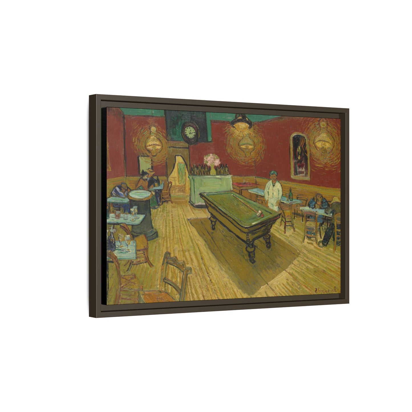 Van Gogh, Vincent - The Night Cafe (1888) - Matte Canvas, Framed