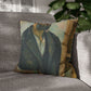 Cézanne, Paul - Portrait of the Artist with a Palette (1890) - Suede Square Pillowcase