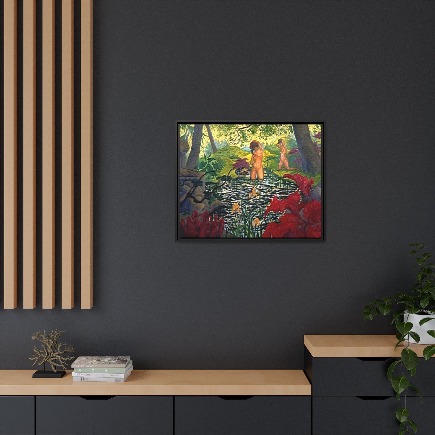 Ranson, Paul - The Lotus Bather (1906) - Matte Canvas, Framed