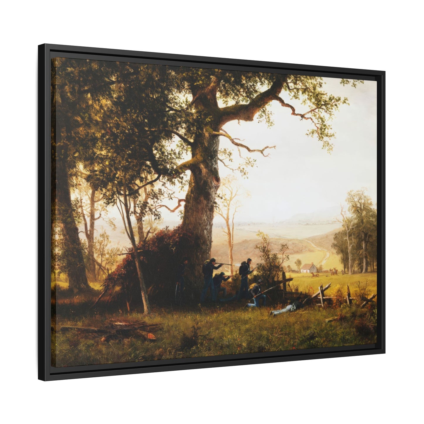 Bierstadt, Albert -  Guerrilla Warfare (1861) - Matte Canvas, Framed