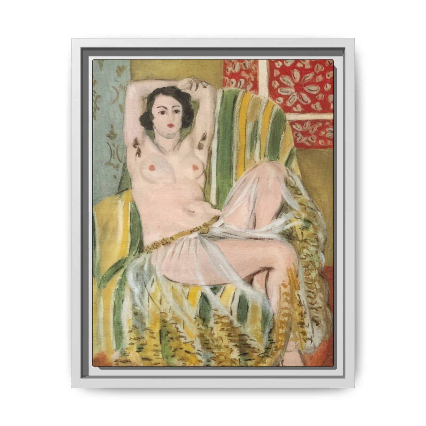 Matisse, Henri - Odalisque with Raised Arms (1923) - Matte Canvas, Framed