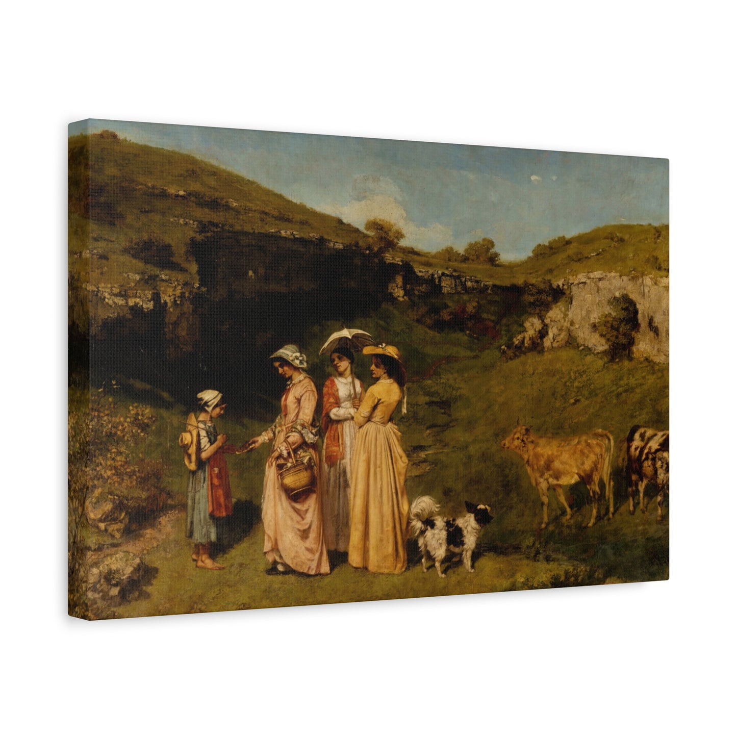 Courbet, Gustave - Young Ladies of the Village (1851) - Canvas Block, unframed