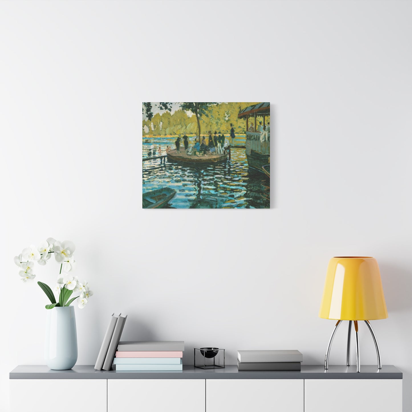 Monet, Claude - La Grenouillere (1869) - Canvas Block, unframed