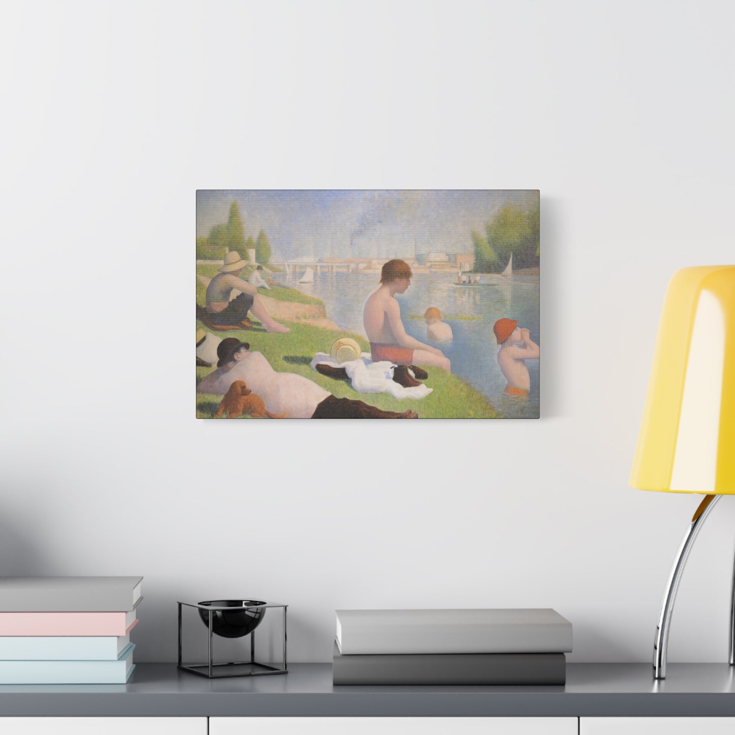 Seurat, Georges - Bathers at Asnières (1884) - Canvas Block, unframed