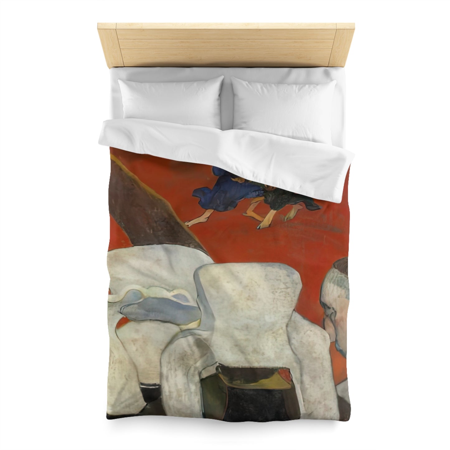 Gauguin, Paul - Vision of the Sermon (Jacob Wrestling with the Angel) (1888) - Microfiber Duvet Cover
