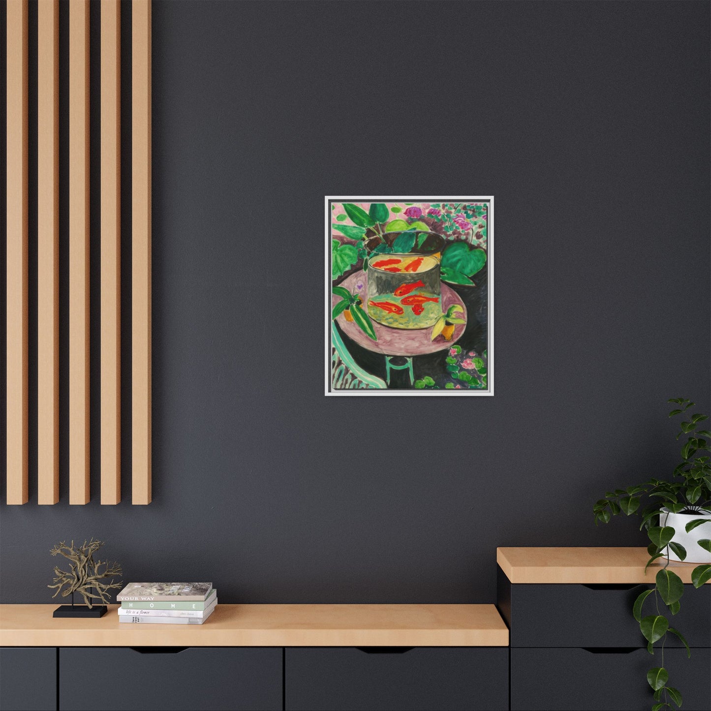 Matisse, Henri - The Goldfish (1912) - Matte Canvas, Framed