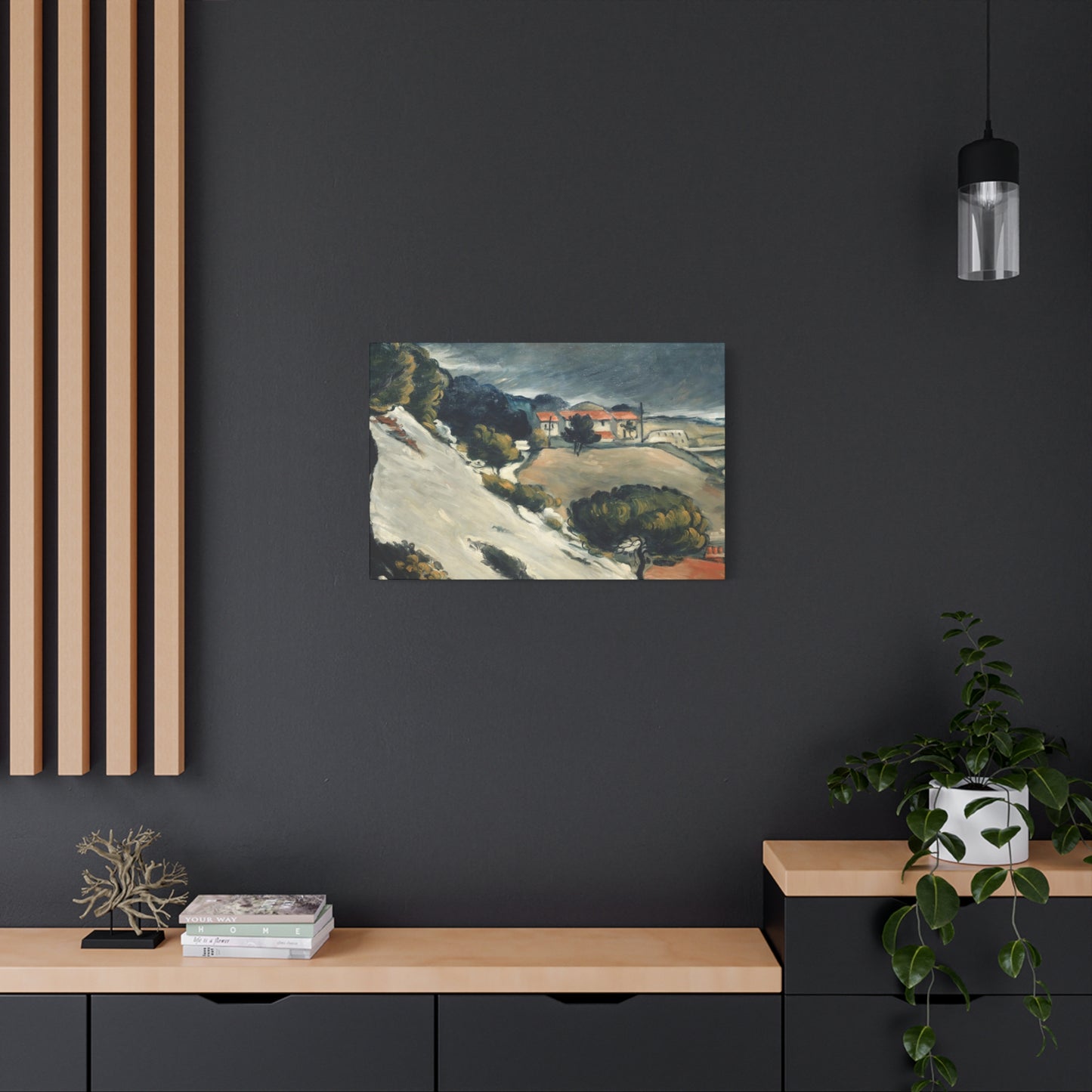 Cézanne, Paul - L’Estaque, Melting Snow (1870) - Canvas Block, unframed
