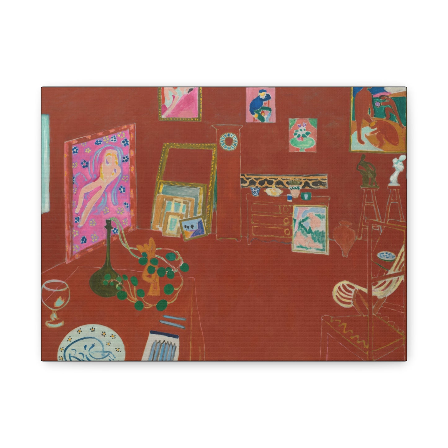 Matisse, Henri - The Red Studio (1911) - Canvas Block, unframed