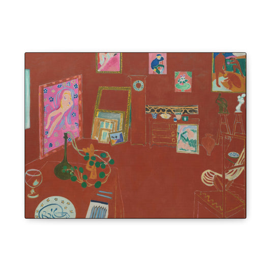 Matisse, Henri - The Red Studio (1911) - Canvas Block, unframed