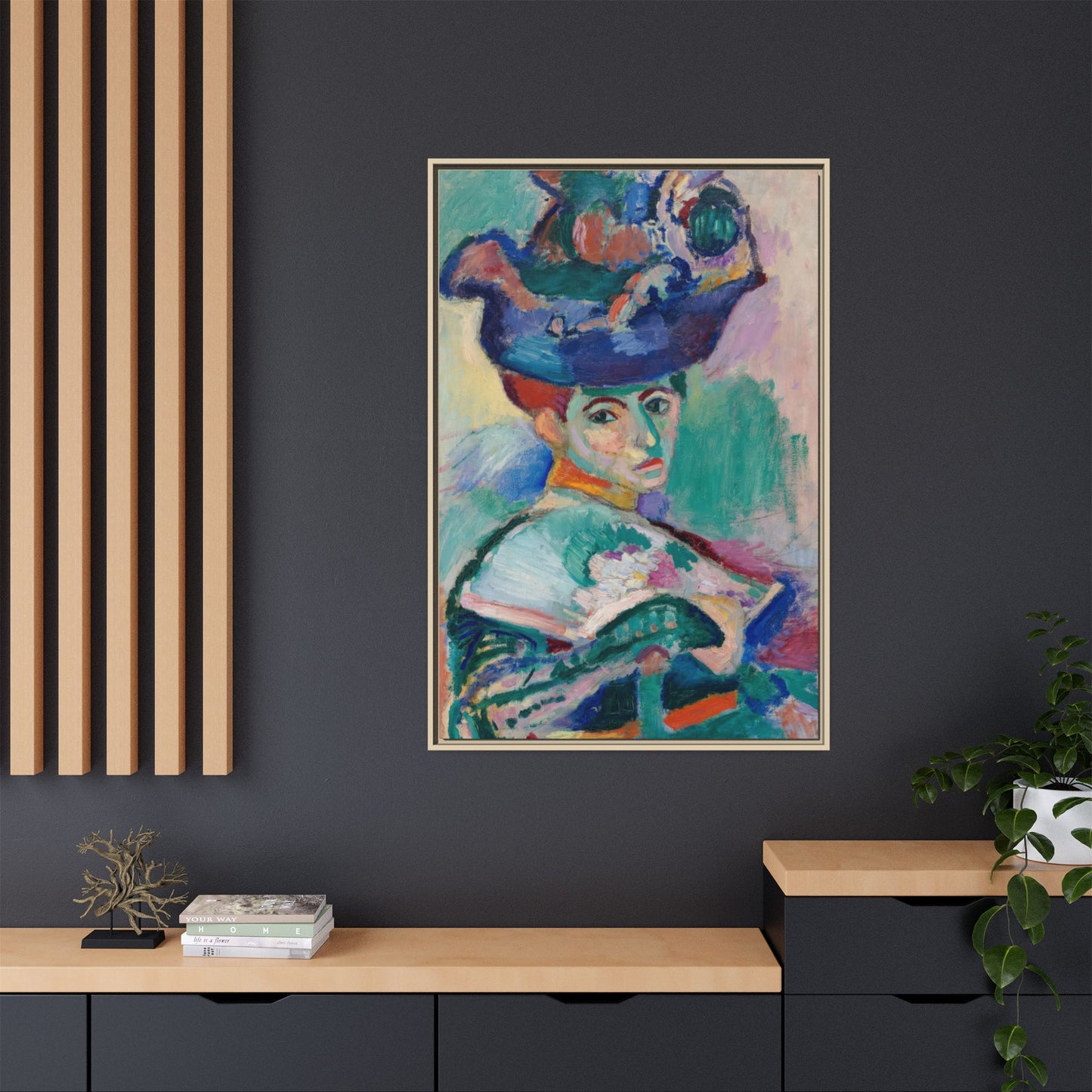 Matisse, Henri - Woman with a Hat (1905) - Matte Canvas, Framed