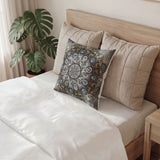 Memento Mori Mandala - Poly Velvet Pillow