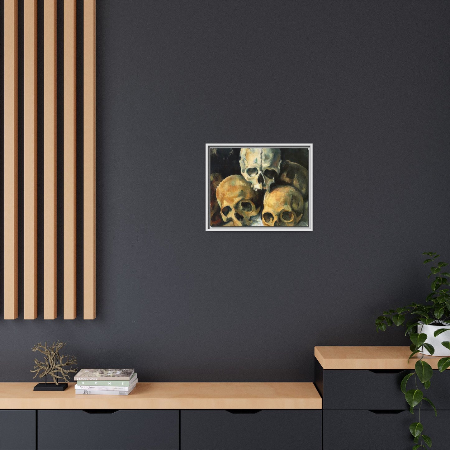 Cézanne, Paul - Pyramid of Skulls (1901) - Matte Canvas, Framed