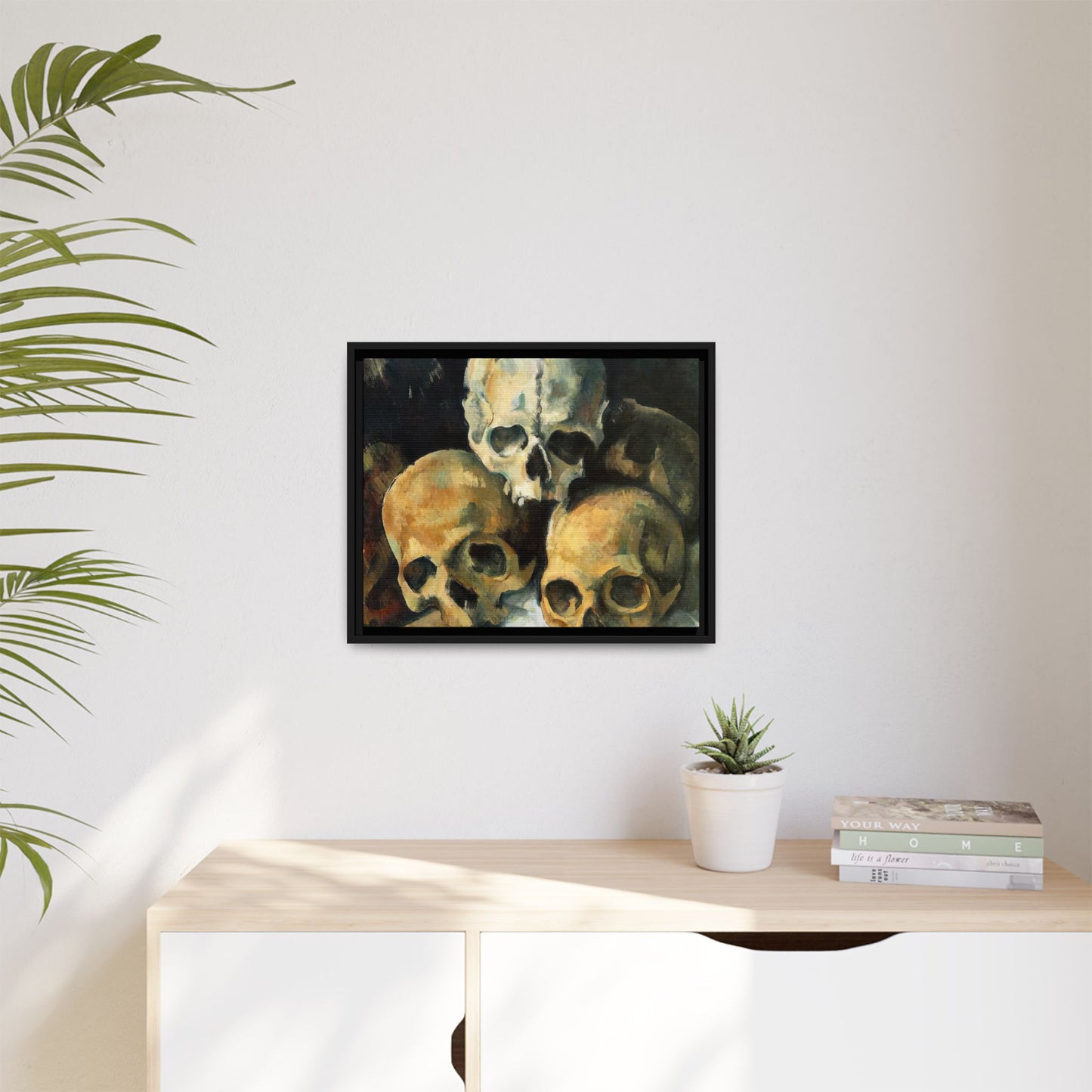 Cézanne, Paul - Pyramid of Skulls (1901) - Matte Canvas, Framed