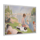 Seurat, Georges - Bathers at Asnières (1884) - Matte Canvas, Framed