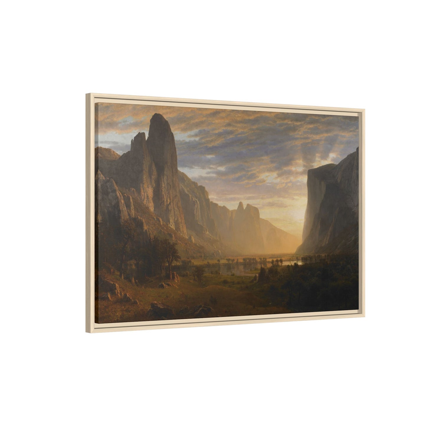 Bierstadt, Albert - Looking Down Yosemite Valley (1865) - Matte Canvas, Framed