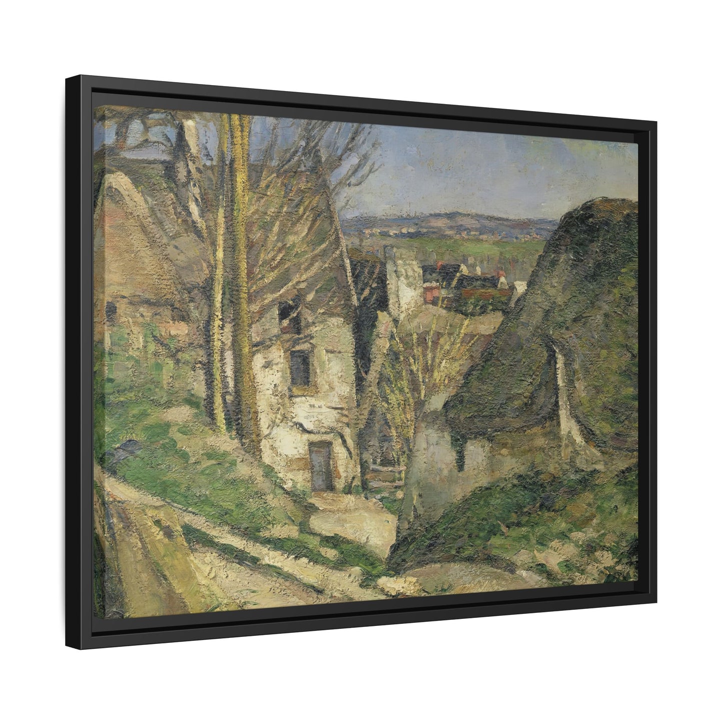 Cézanne, Paul - The House of the Hanged Man, Auvers-sur-Oise (1874) - Matte Canvas, Framed