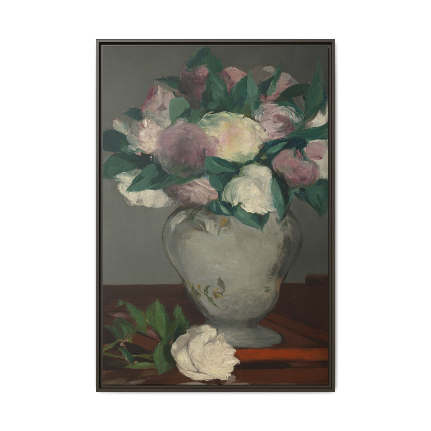 Manet, Édouard - Peonies (1864) - Matte Canvas, Framed