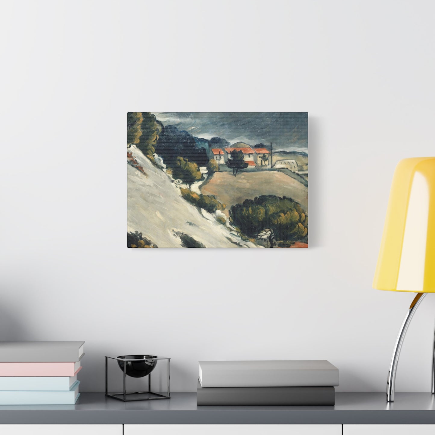 Cézanne, Paul - L’Estaque, Melting Snow (1870) - Canvas Block, unframed