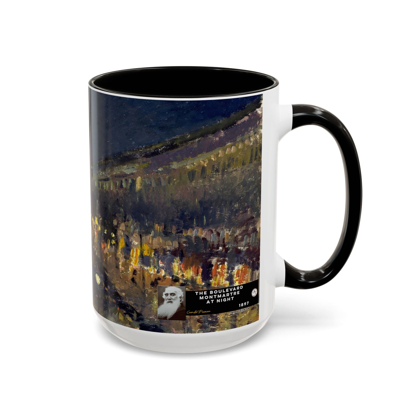 Pissarro, Camille - The Boulevard Montmartre At Night (1897) - Colorful Accent Mugs