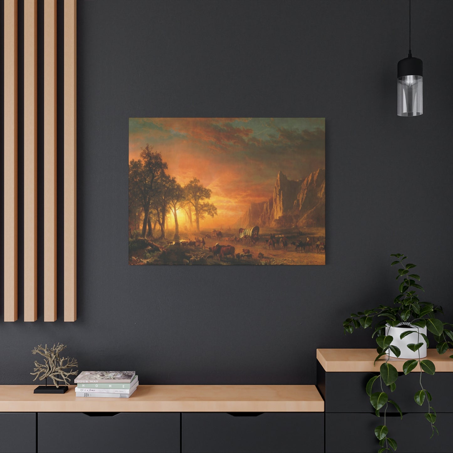 Bierstadt, Albert - Emigrants Crossing the Plains (1867) - Canvas Block, unframed