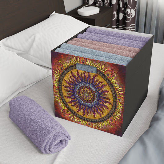 Solar Disc Mandala - Felt Storage Box