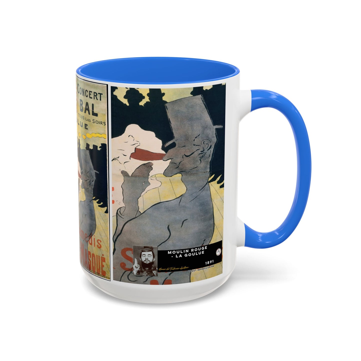 Toulouse-Lautrec, Henri - Moulin Rouge - La Goulue (1891) - Colorful Accent Mugs