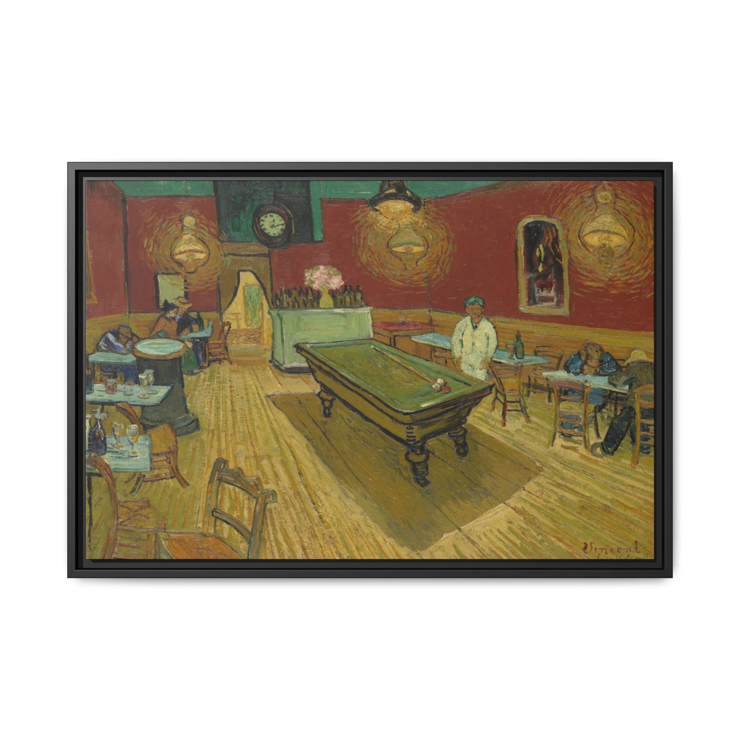 Van Gogh, Vincent - The Night Cafe (1888) - Matte Canvas, Framed