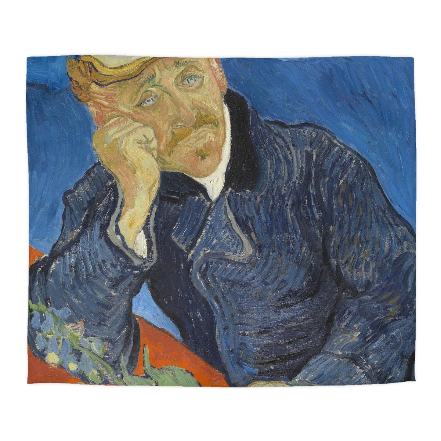 Van Gogh, Vincent - Portrait of Dr. Paul Gachet (1890) - Microfiber Duvet Cover