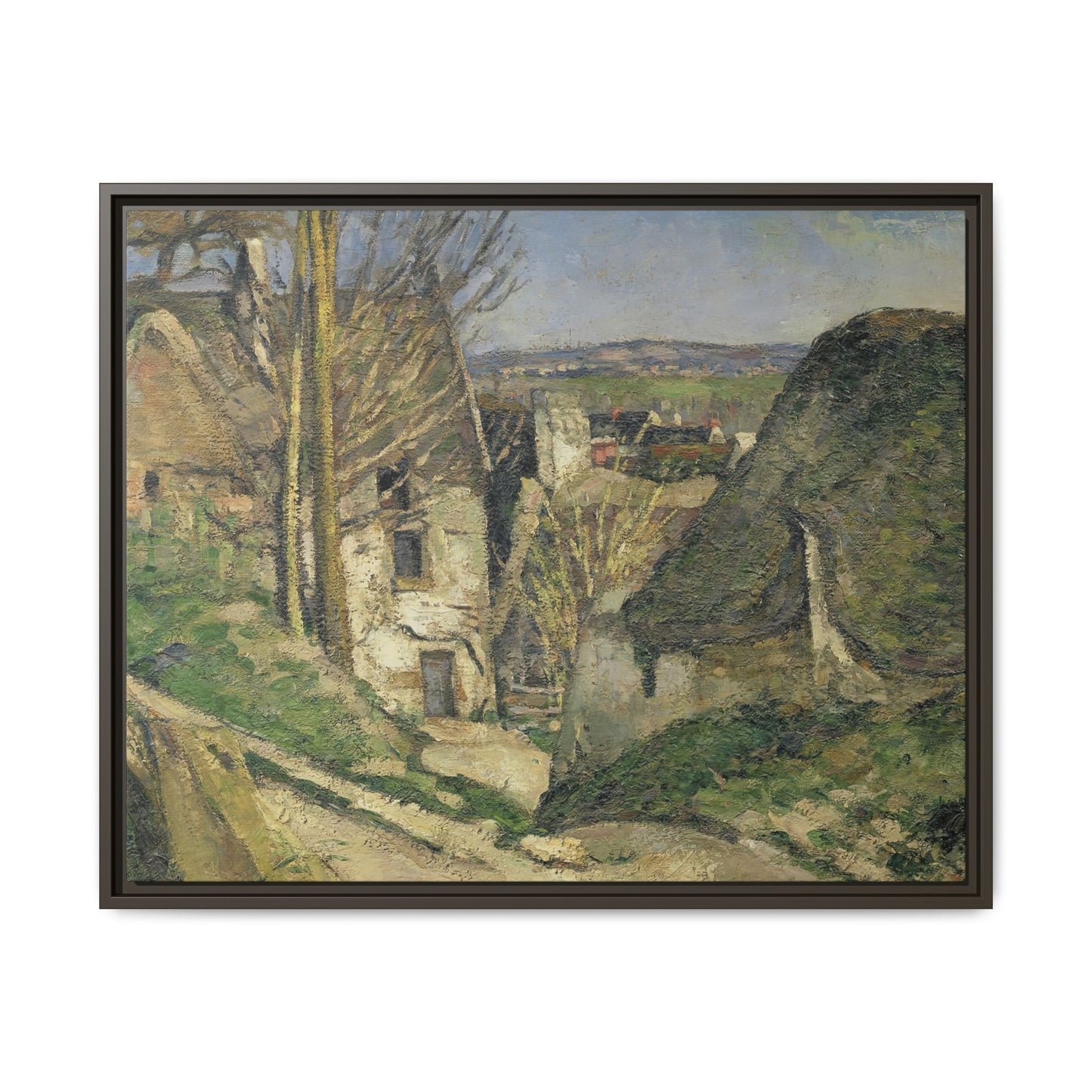 Cézanne, Paul - The House of the Hanged Man, Auvers-sur-Oise (1874) - Matte Canvas, Framed