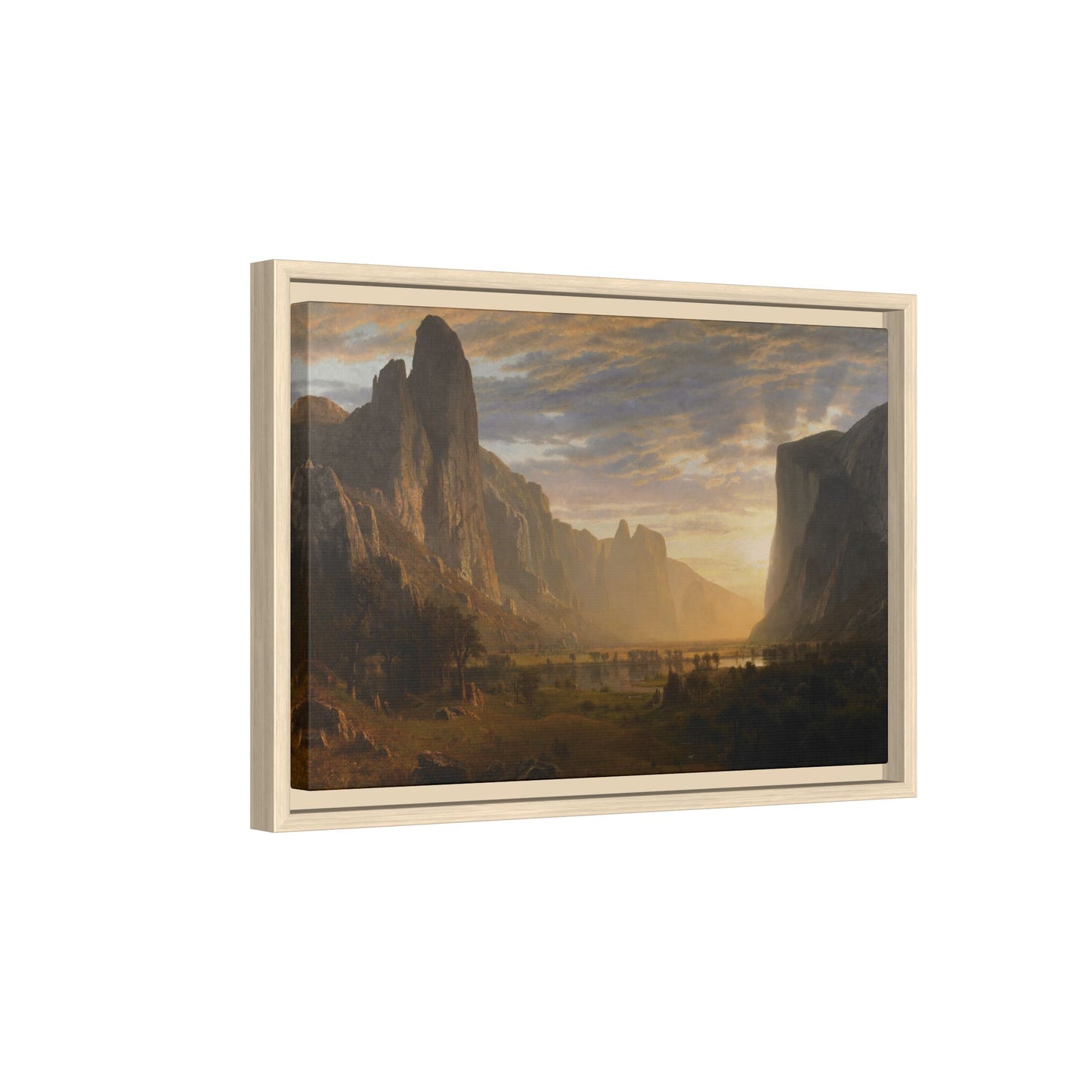 Bierstadt, Albert - Looking Down Yosemite Valley (1865) - Matte Canvas, Framed