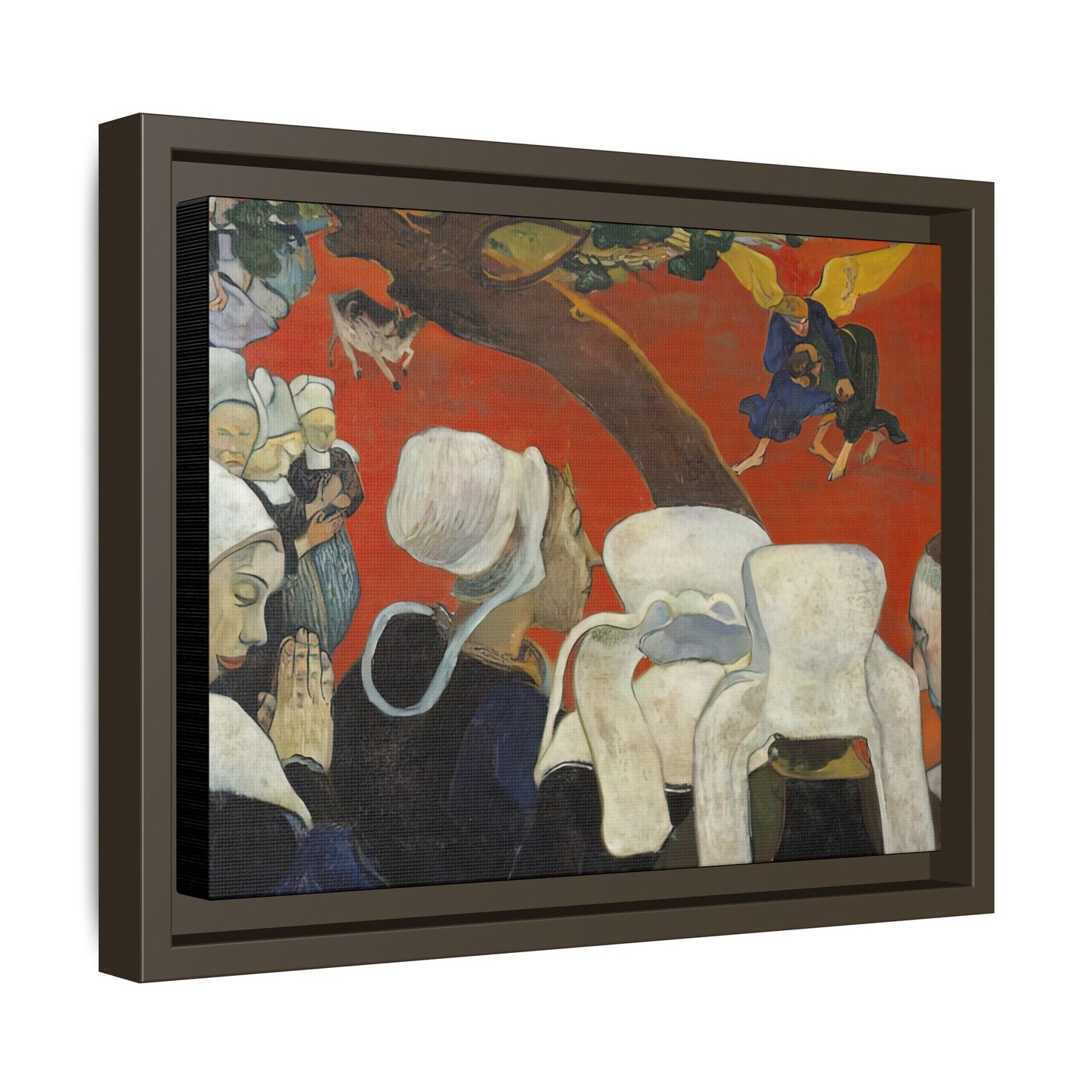 Gauguin, Paul - Vision of the Sermon (Jacob Wrestling with the Angel) (1888) - Matte Canvas, Framed