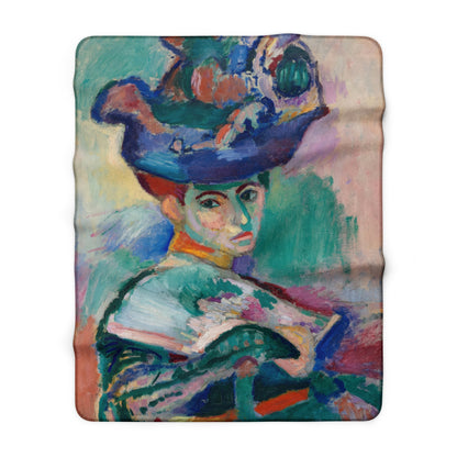 Matisse, Henri - Woman with a Hat (1905) - Sherpa Fleece Blanket