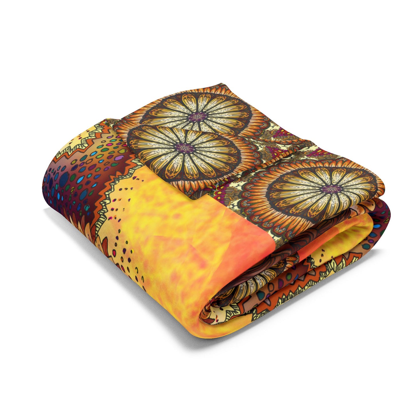 Lion Summer Mandala - Arctic Fleece Blanket