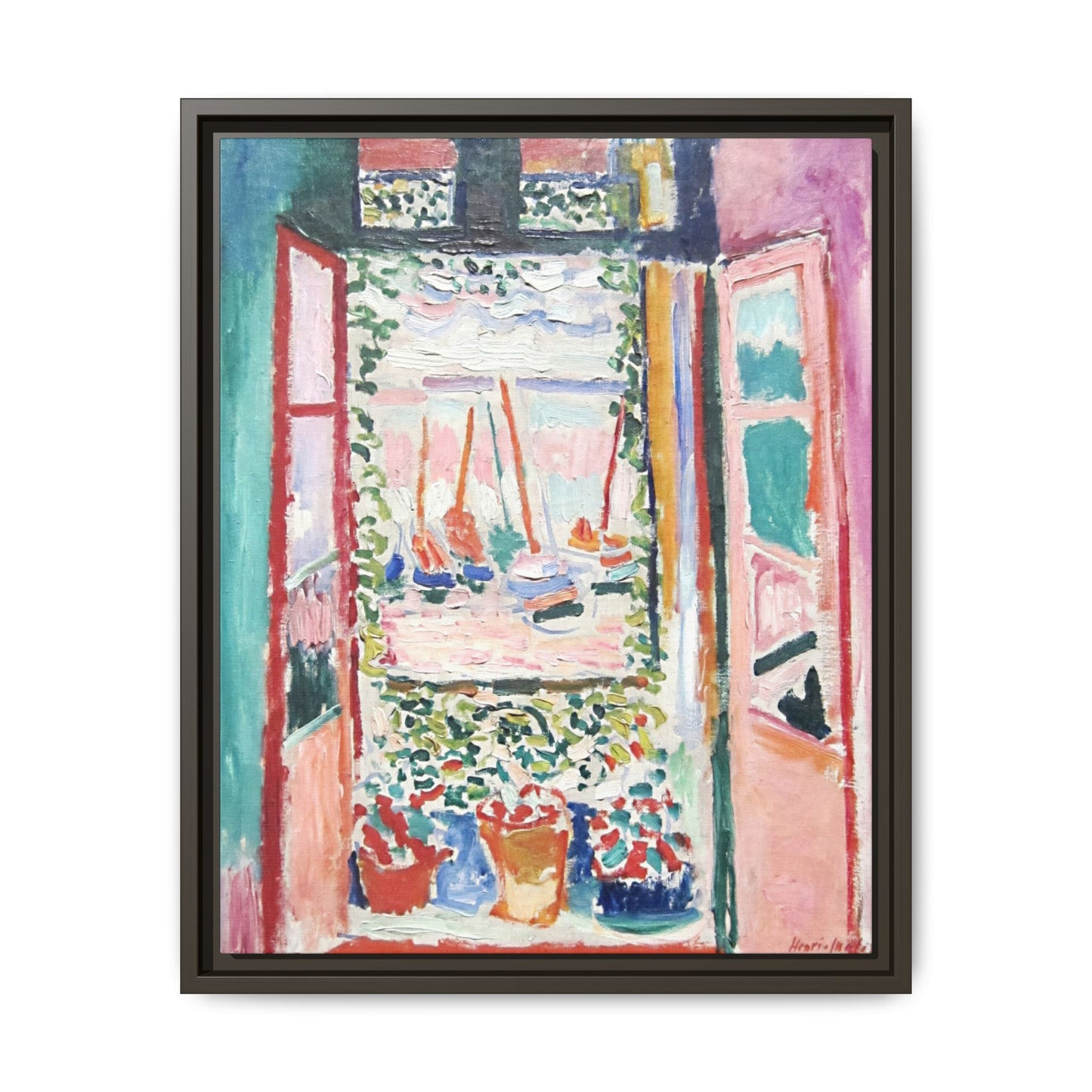 Matisse, Henri - Open Window, Collioure (1905) - Matte Canvas, Framed