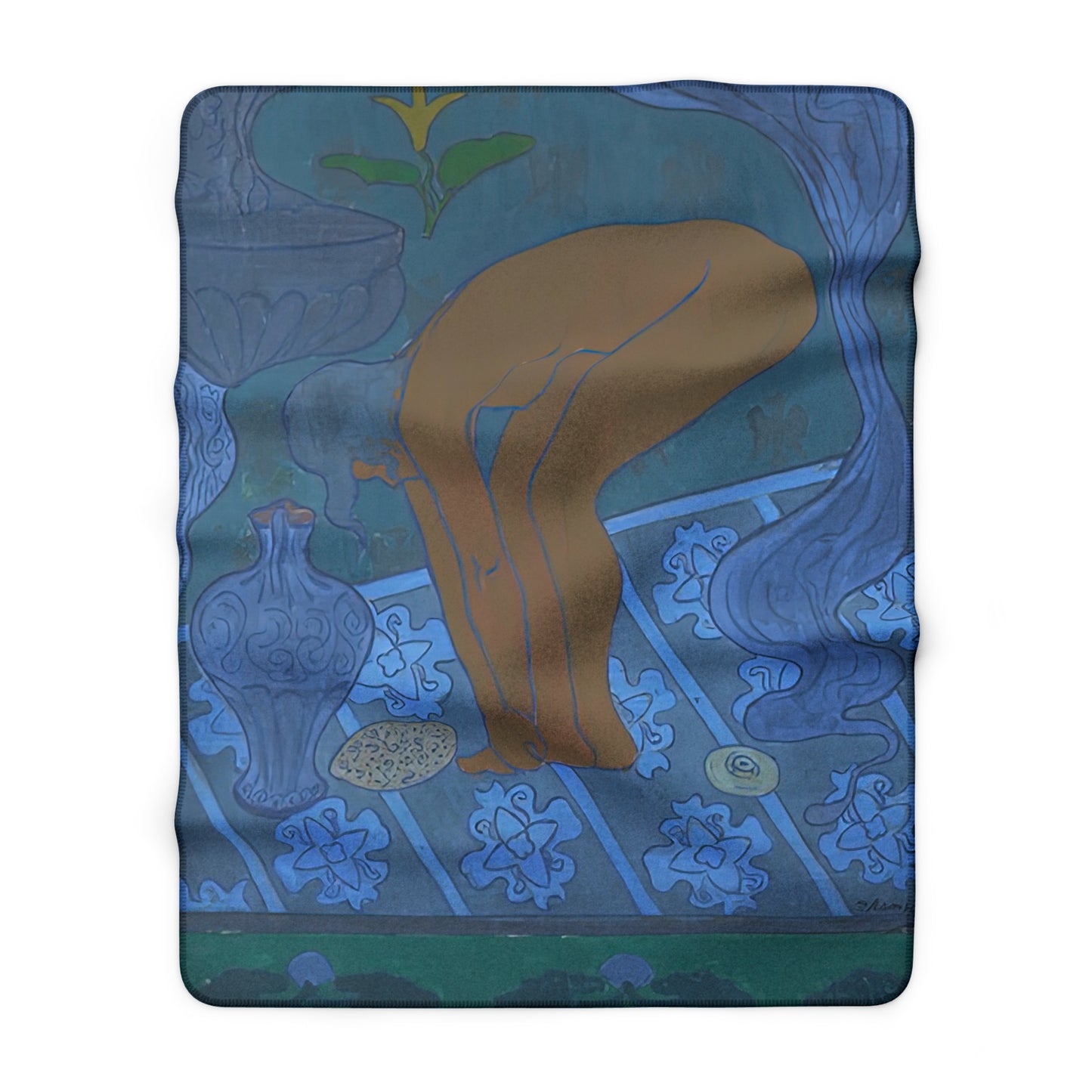 Ranson, Paul - The Blue Bather (1891) - Sherpa Fleece Blanket