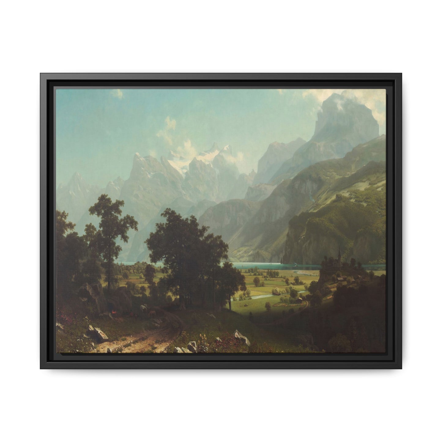 Bierstadt, Albert - Lake Lucerne (1858) - Matte Canvas, Framed