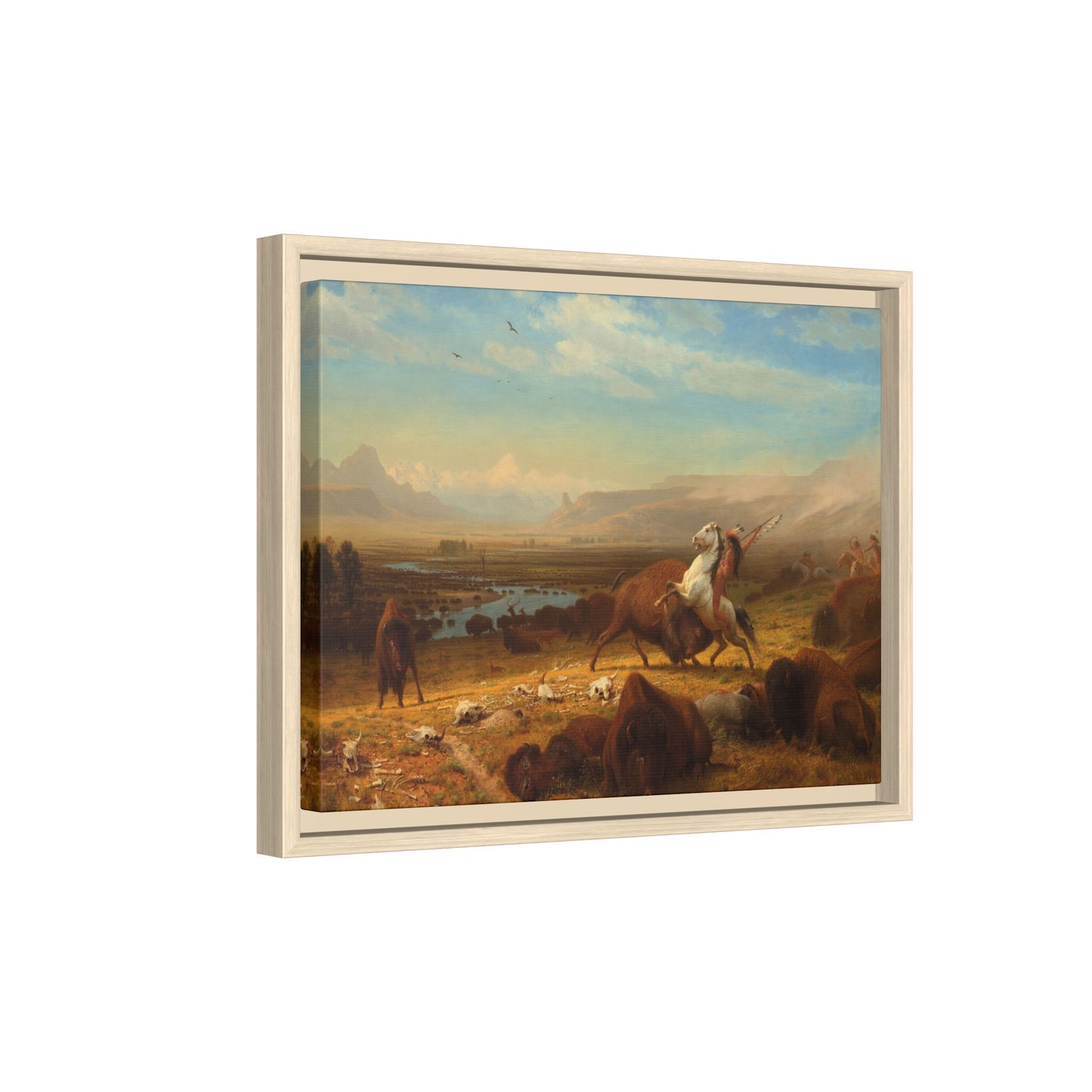 Bierstadt, Albert - The Last of the Buffalo  (1888) - Matte Canvas, Framed