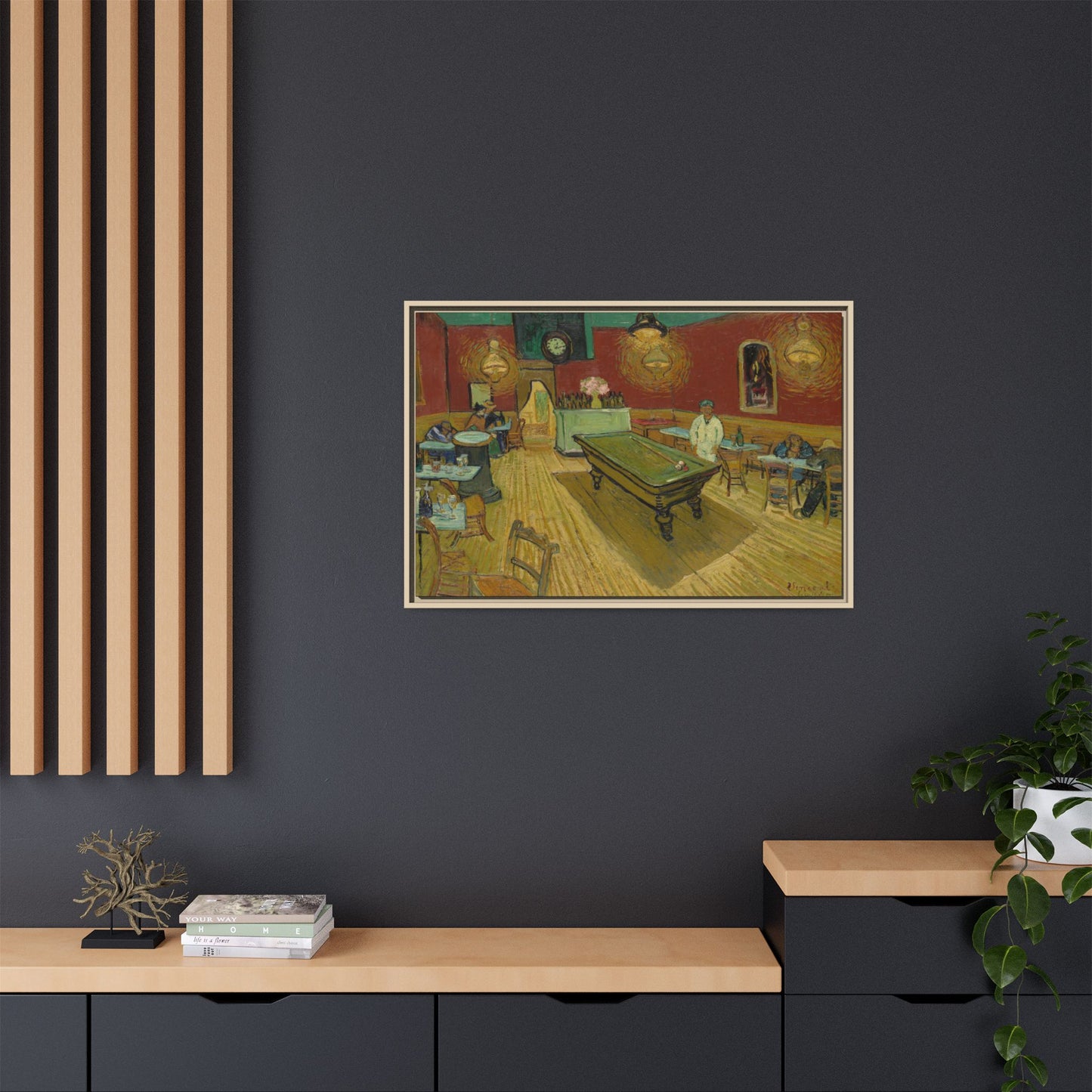 Van Gogh, Vincent - The Night Cafe (1888) - Matte Canvas, Framed