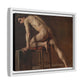 Courbet, Gustave - Study of a Nude Man (1840) - Matte Canvas, Framed
