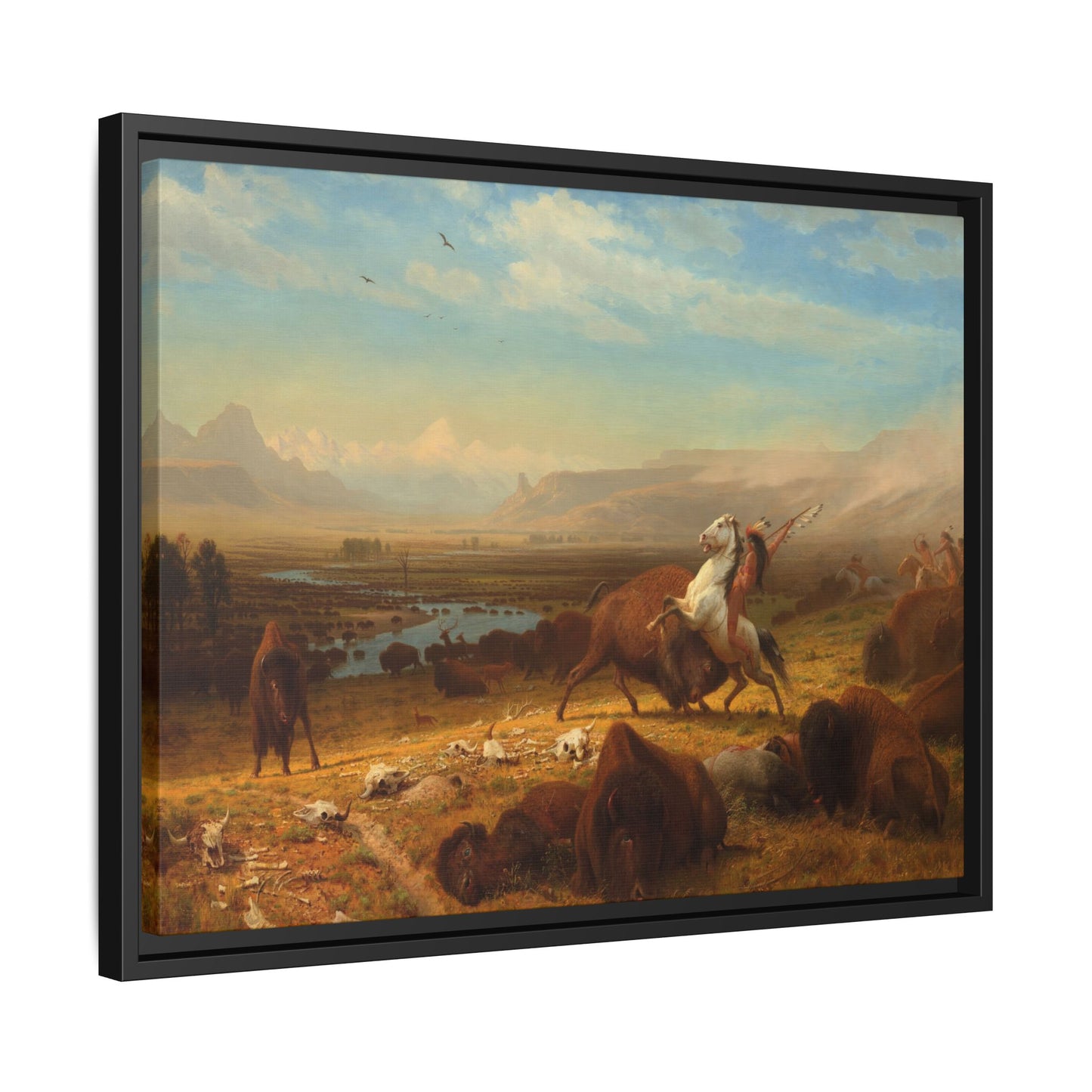 Bierstadt, Albert - The Last of the Buffalo  (1888) - Matte Canvas, Framed