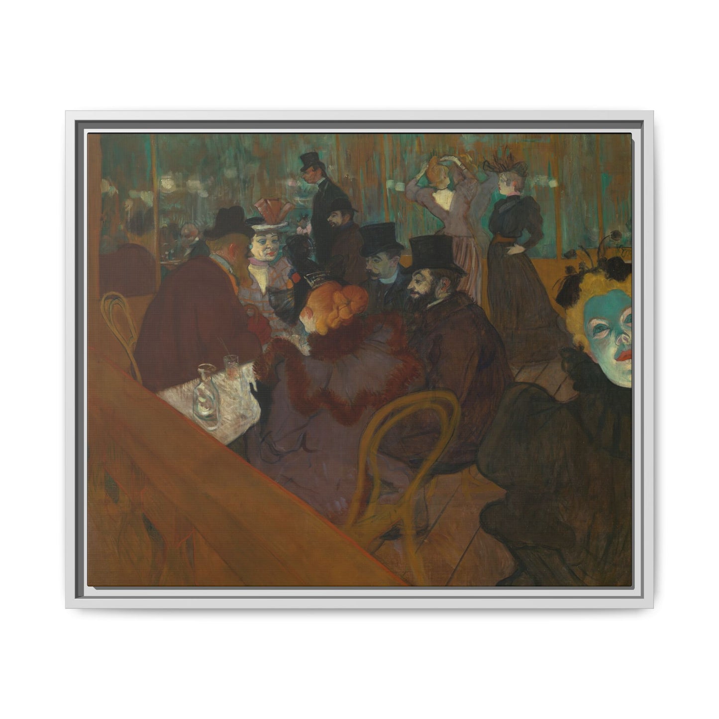 Toulouse-Lautrec, Henri - At the Moulin Rouge (1892) - Matte Canvas, Framed