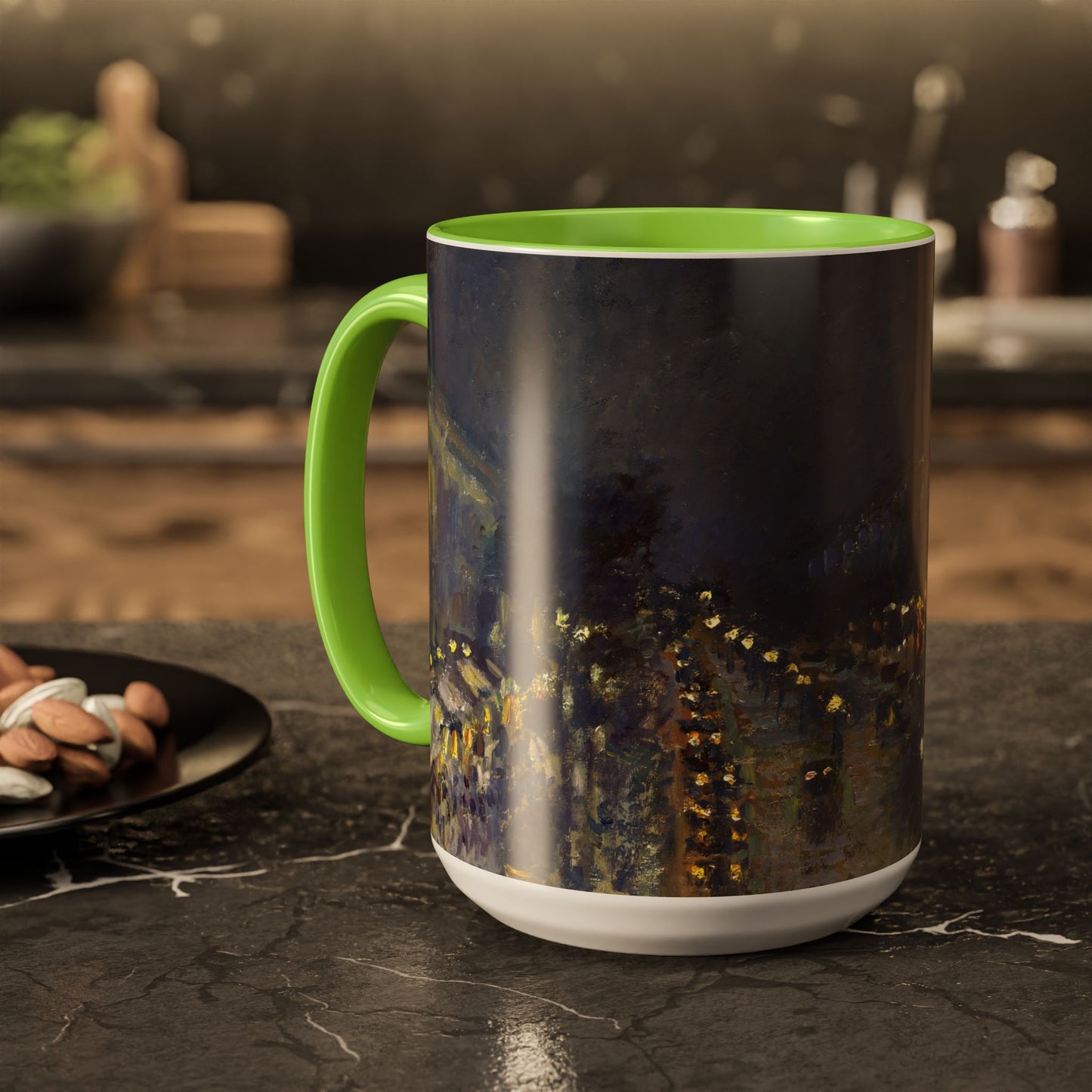 Pissarro, Camille - The Boulevard Montmartre At Night (1897) - Colorful Accent Mugs