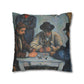 Cézanne, Paul - The Card Players (1892) - Faux Suede Square Pillowcase