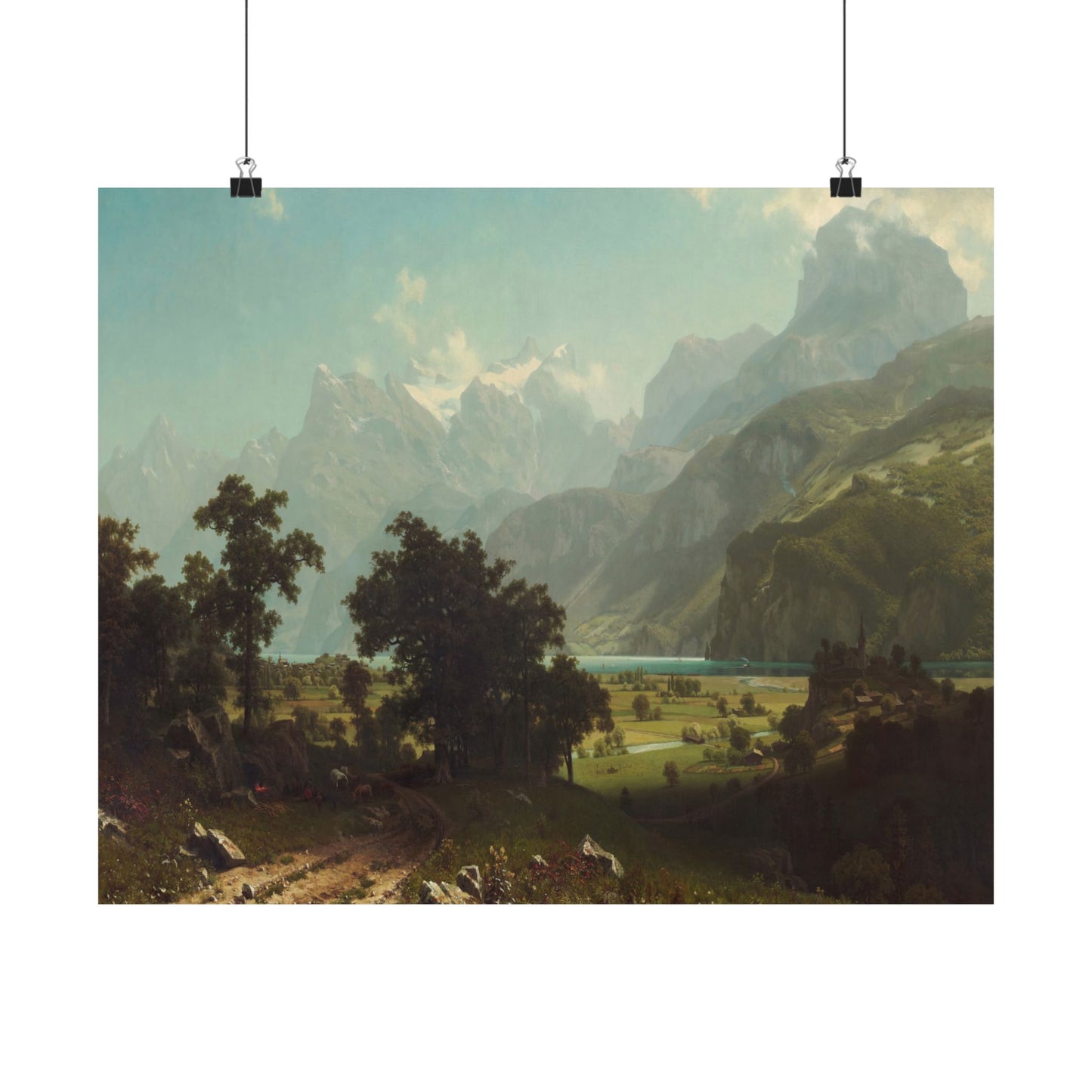 Bierstadt, Albert - Lake Lucerne (1858) - Satin Posters